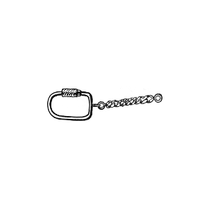 Sterling Silver Key Ring With Chain - Twin Plaza Metals